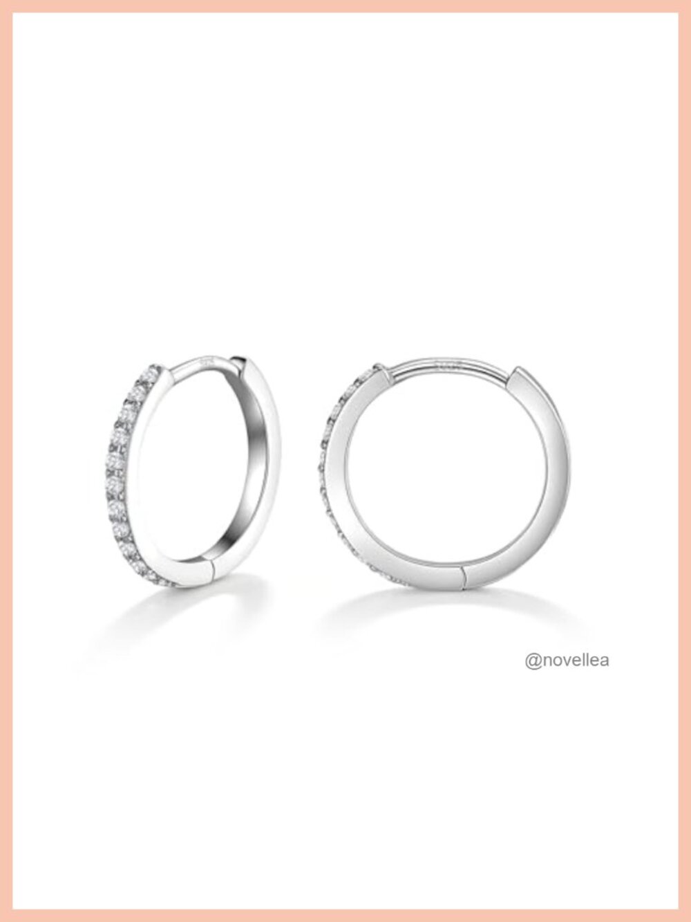 925 Sterling Silver CZ Hoop Earrings - 6-12mm Hypoallergenic